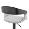 Armen Living Benson Adjustable Gray Faux Leather and Black Wood Bar Stool with Black Base LCBNBABLBLGR - alternate 2
